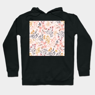 Messy Watercolour Floral in pink Hoodie